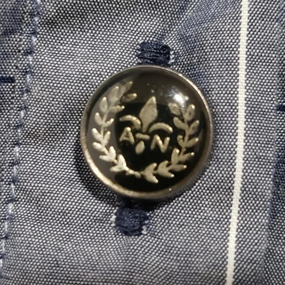 Au  Noir Mens Button Down Long Sleeve Dress Shirt,Size 4,Gray. - Picture 7 of 9